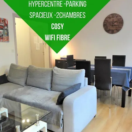 Le Voltaire -2 Chambres- 70M2- Hypercentre-Parking-Wifi Fibre- Nouvelle Literie Tarbes Buitenkant foto